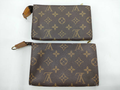 LOUIS VUITTON Monogram LV Collection of 2 Pouches Monogram Pouch
