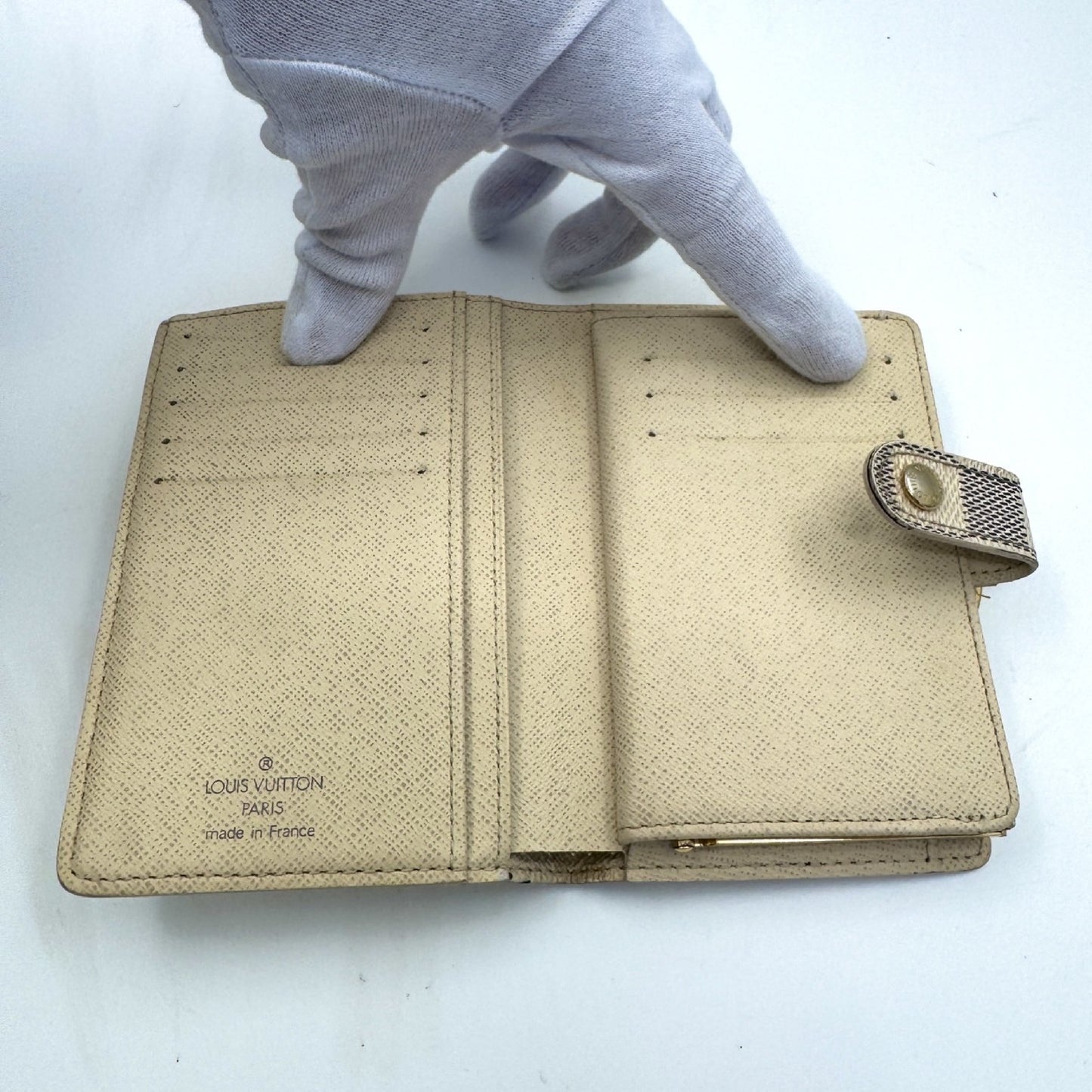 LOUIS VUITTON Damier Azur Damier Portefeuille Viennois Clasp Wallet