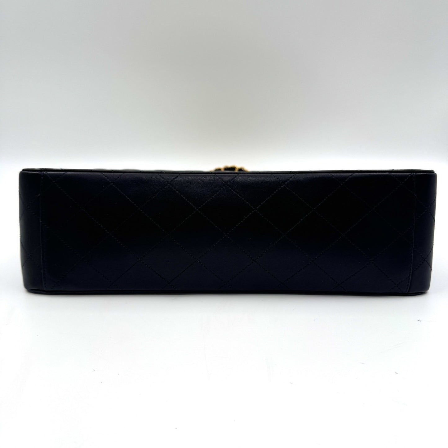 CHANEL Matelasse Deca Matelasse 34 Lambskin Black with Gold Hardware Shoulder Bag