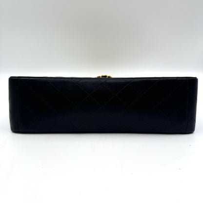 CHANEL Matelasse Deca Matelasse 34 Lambskin Black with Gold Hardware Shoulder Bag
