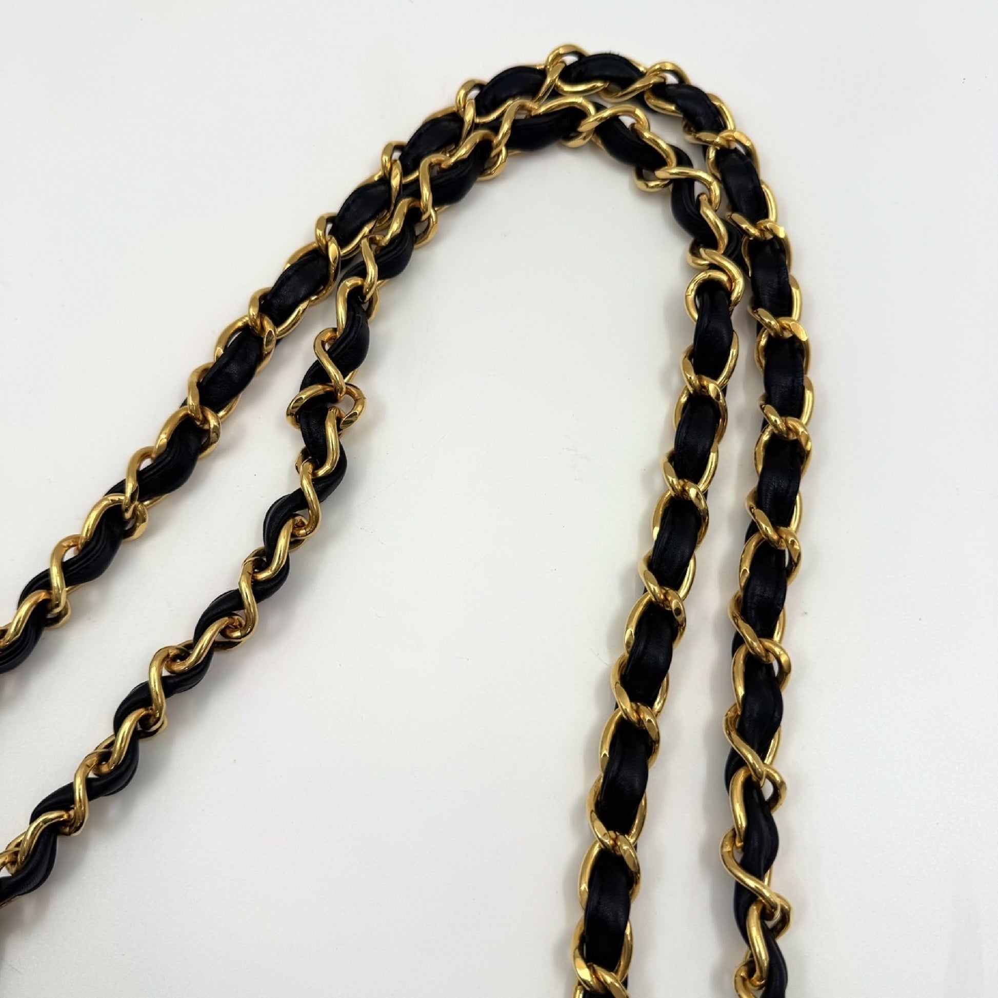 CHANEL Matelasse Deca Matelasse 34 Lambskin Black with Gold Hardware Shoulder Bag