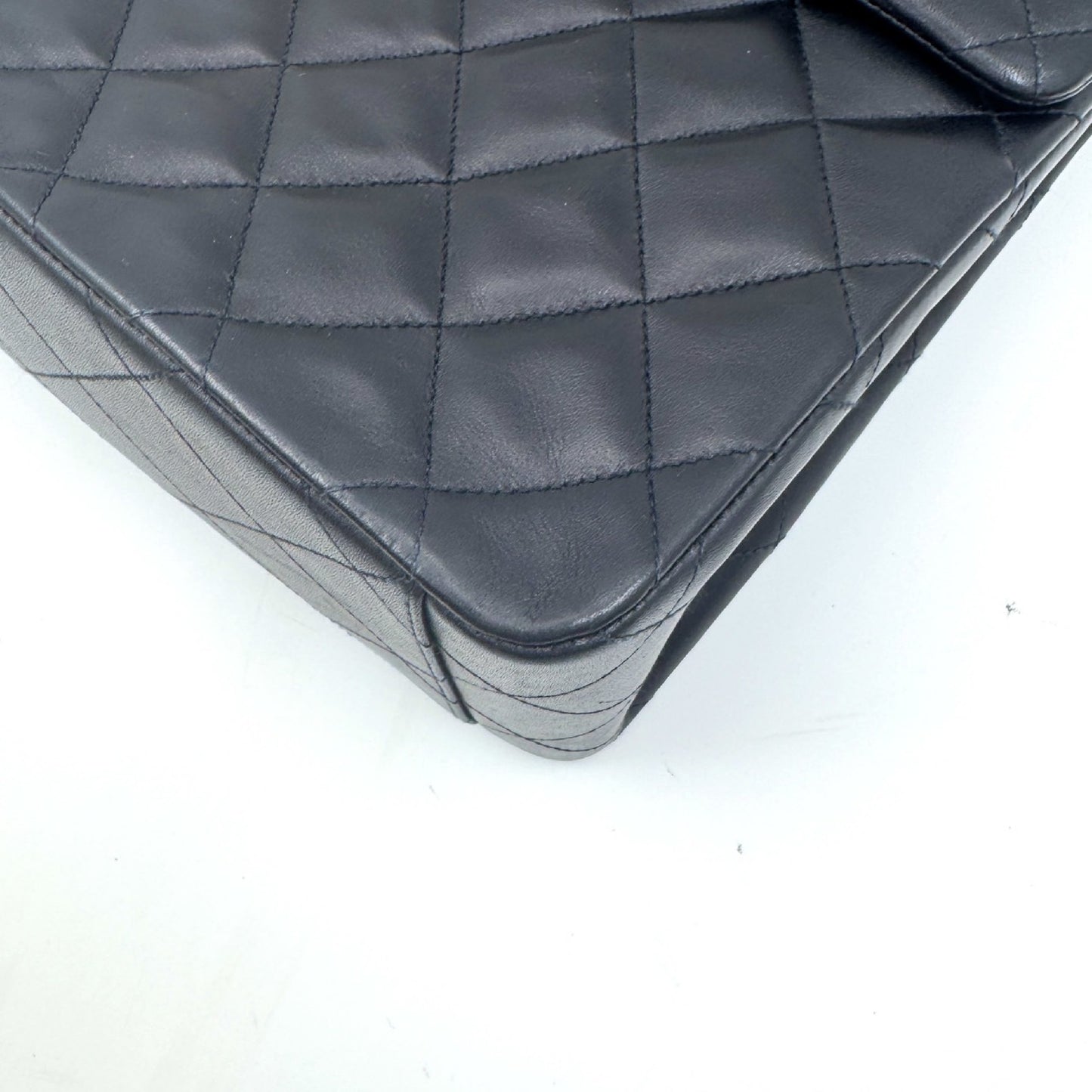 CHANEL Matelasse Deca Matelasse 34 Lambskin Black with Gold Hardware Shoulder Bag