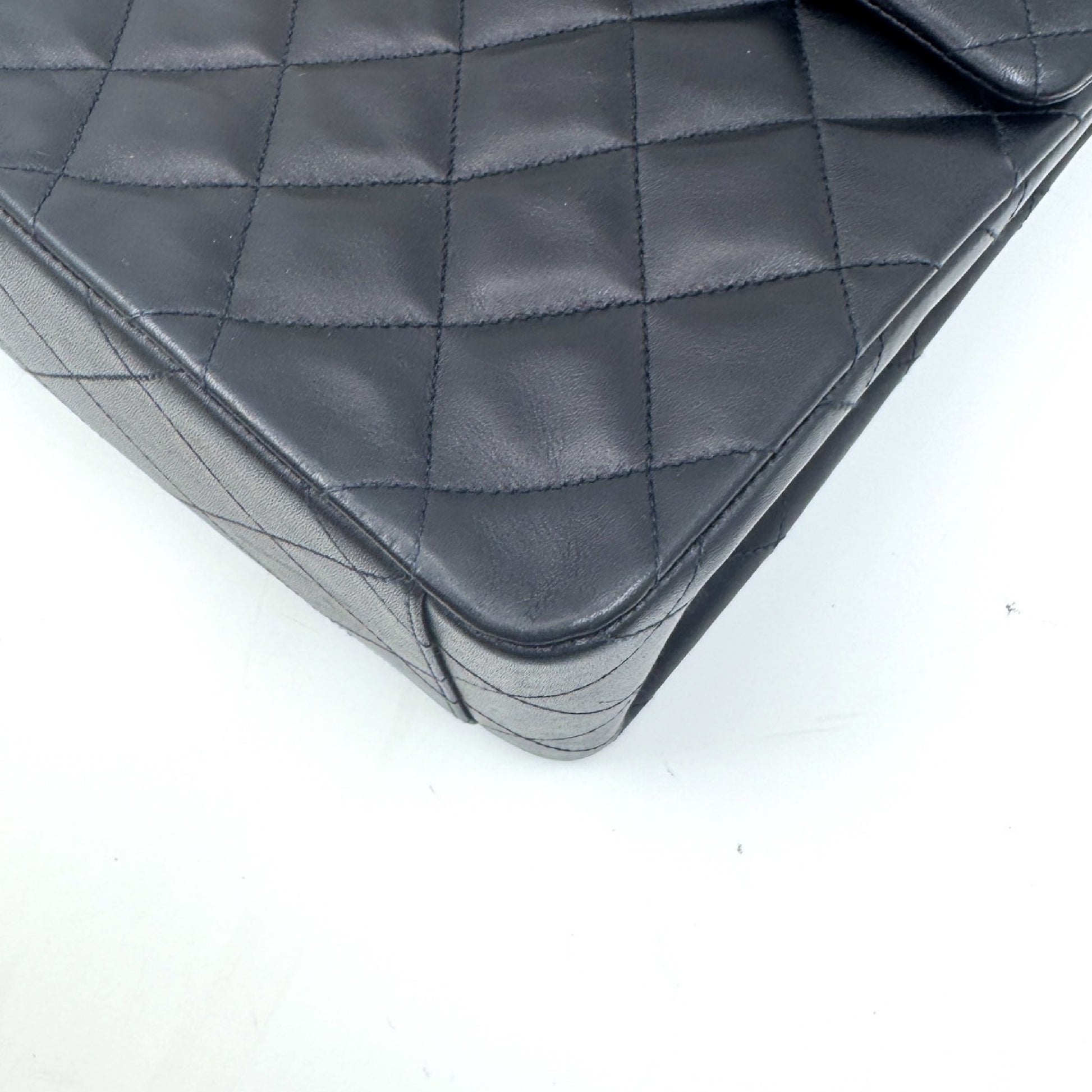 CHANEL Matelasse Deca Matelasse 34 Lambskin Black with Gold Hardware Shoulder Bag