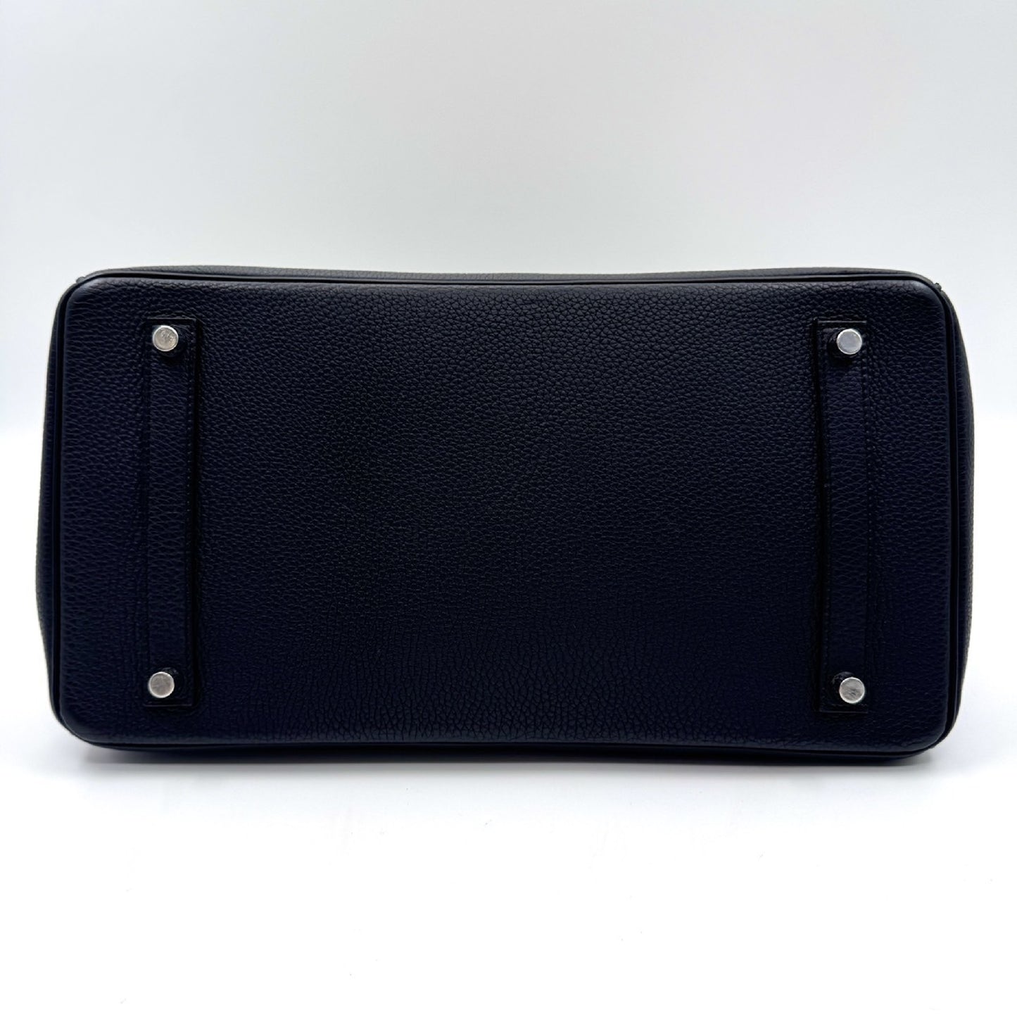 HERMES Birkin 35 Black Y Stamp Handbag