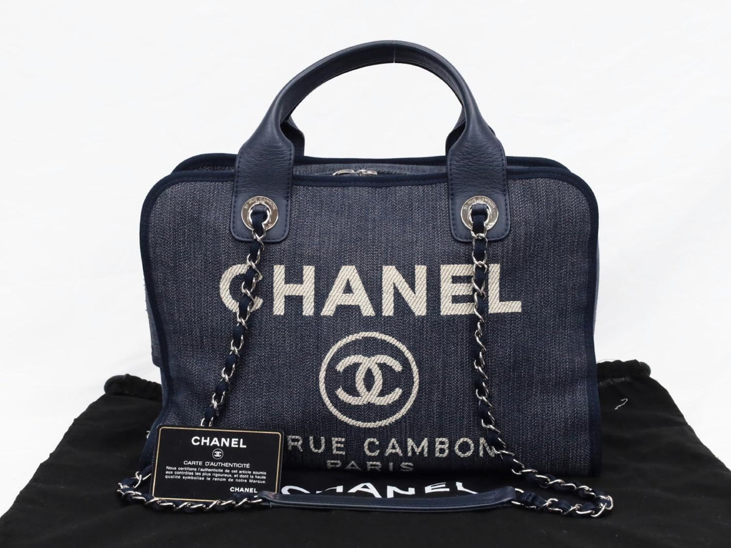 CHANEL Deauville Boston Shoulder Bag
