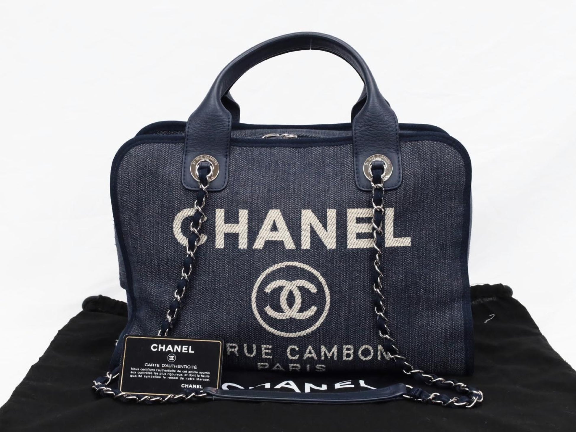 CHANEL Deauville Boston Shoulder Bag
