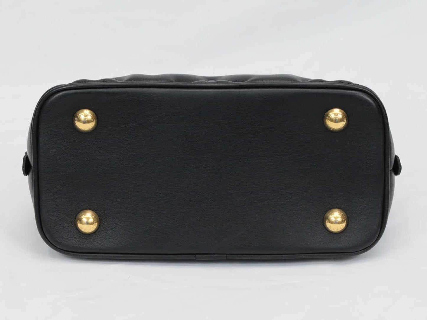 LOUIS VUITTON Bubble Gram Alma BB M59793 Black RFID Verified Shoulder Bag