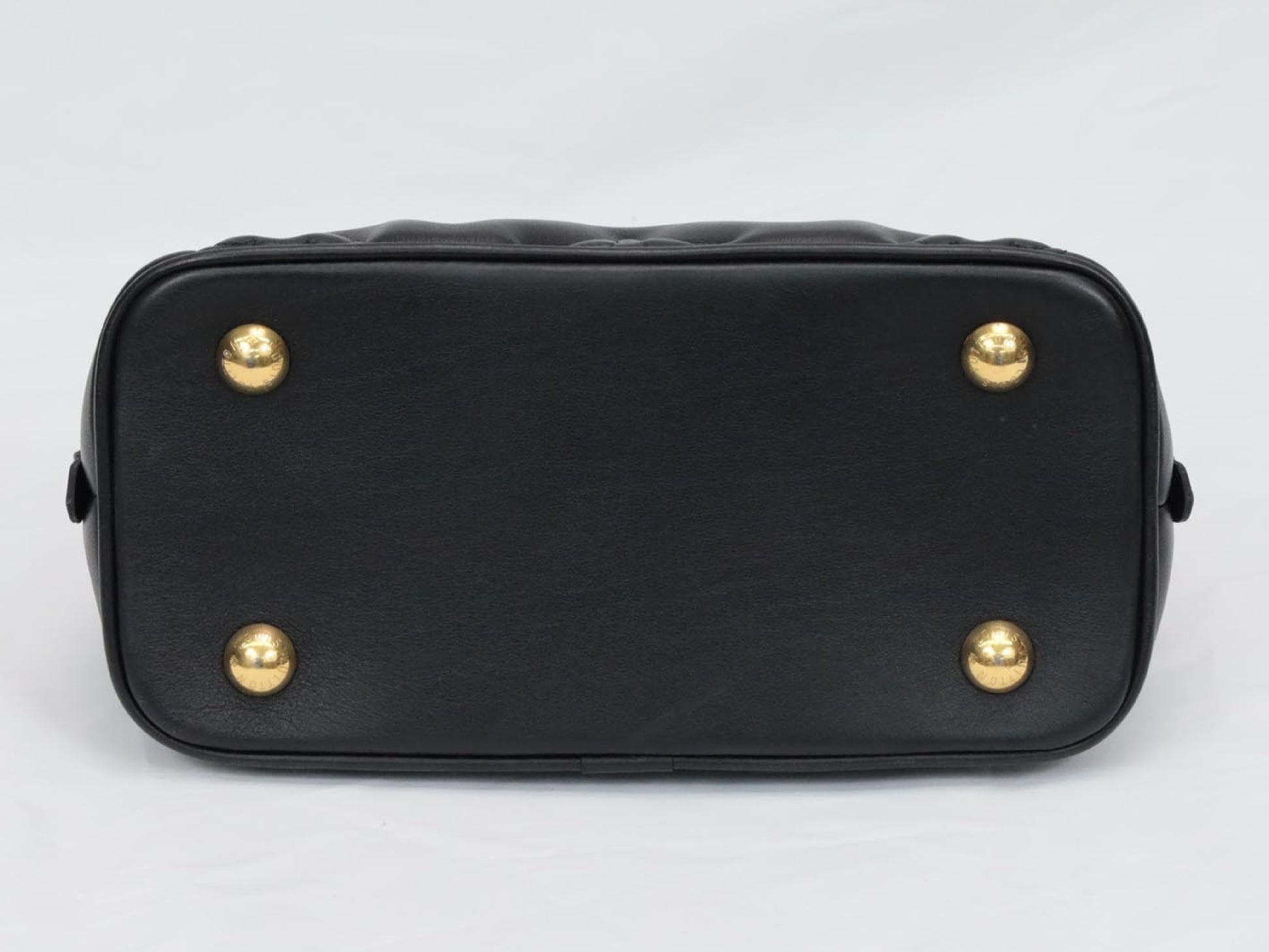 LOUIS VUITTON Bubble Gram Alma BB M59793 Black RFID Verified Shoulder Bag