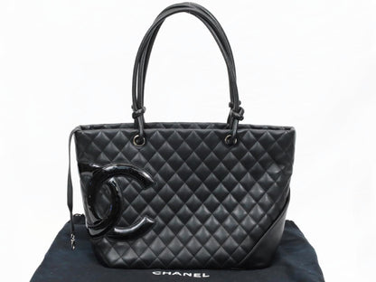 CHANEL Cambon Line Lambskin Tote Bag, No. 10