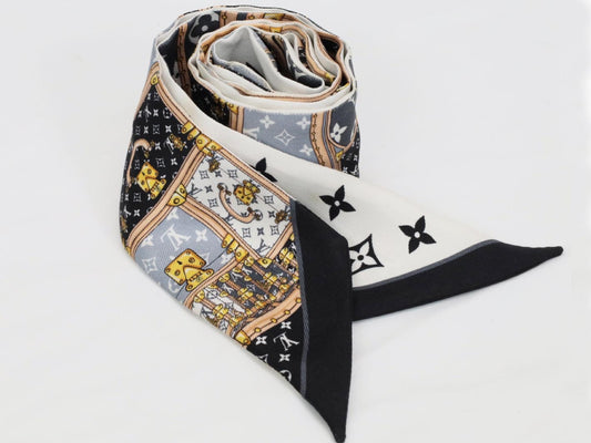 LOUIS VUITTON Monogram Twilly Scarf