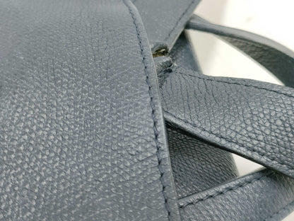 VALEXTRA Iside Backpack in Caviar Skin with Turnlock, Black