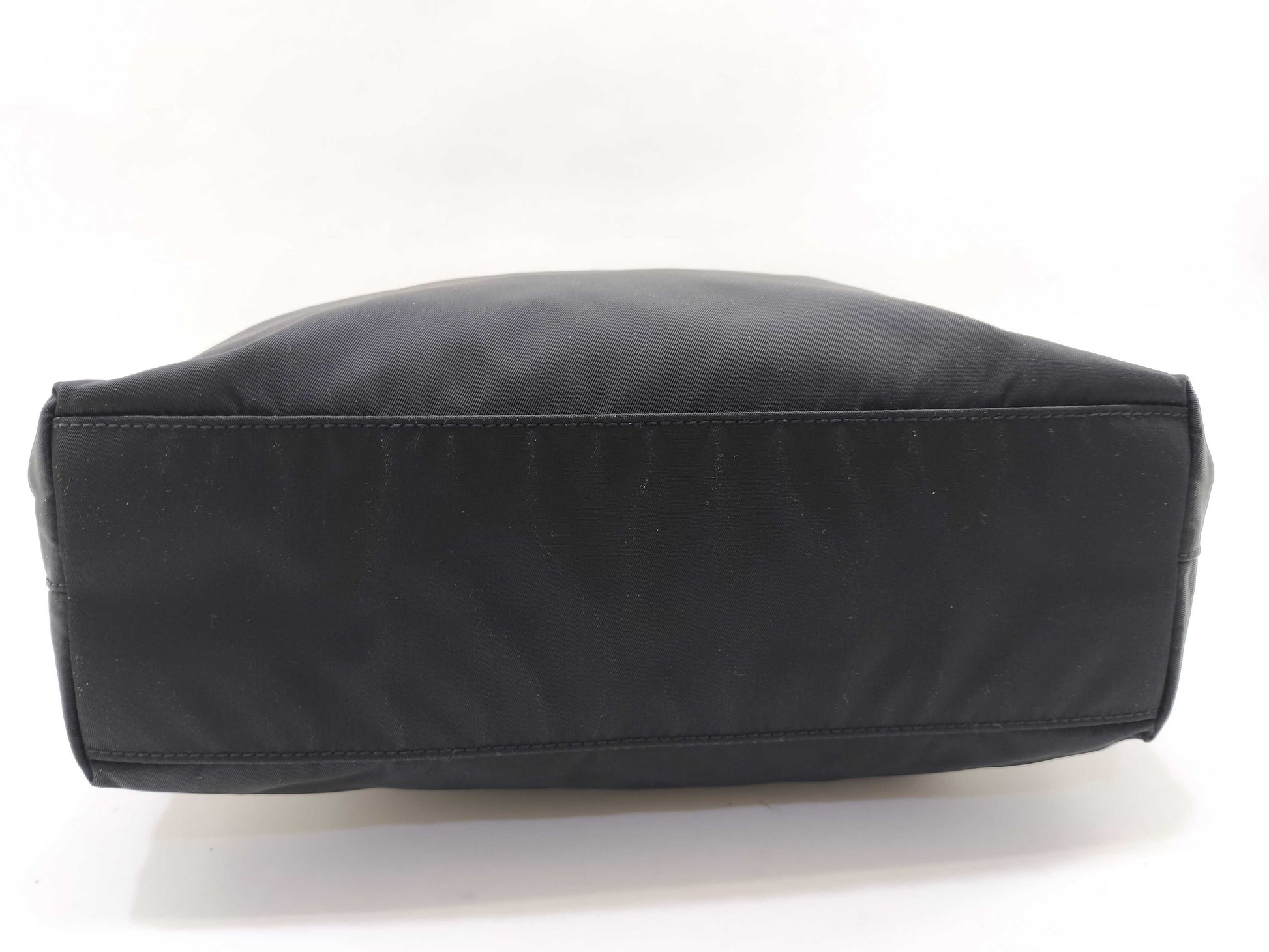 PRADA Nylon Triangle Logo Tote Bag B8484 Black W25cm Handbag