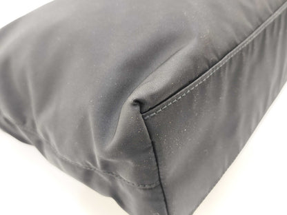 PRADA Nylon Triangle Logo Tote Bag B8484 Black W25cm Handbag