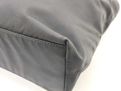 PRADA Nylon Triangle Logo Tote Bag B8484 Black W25cm Handbag