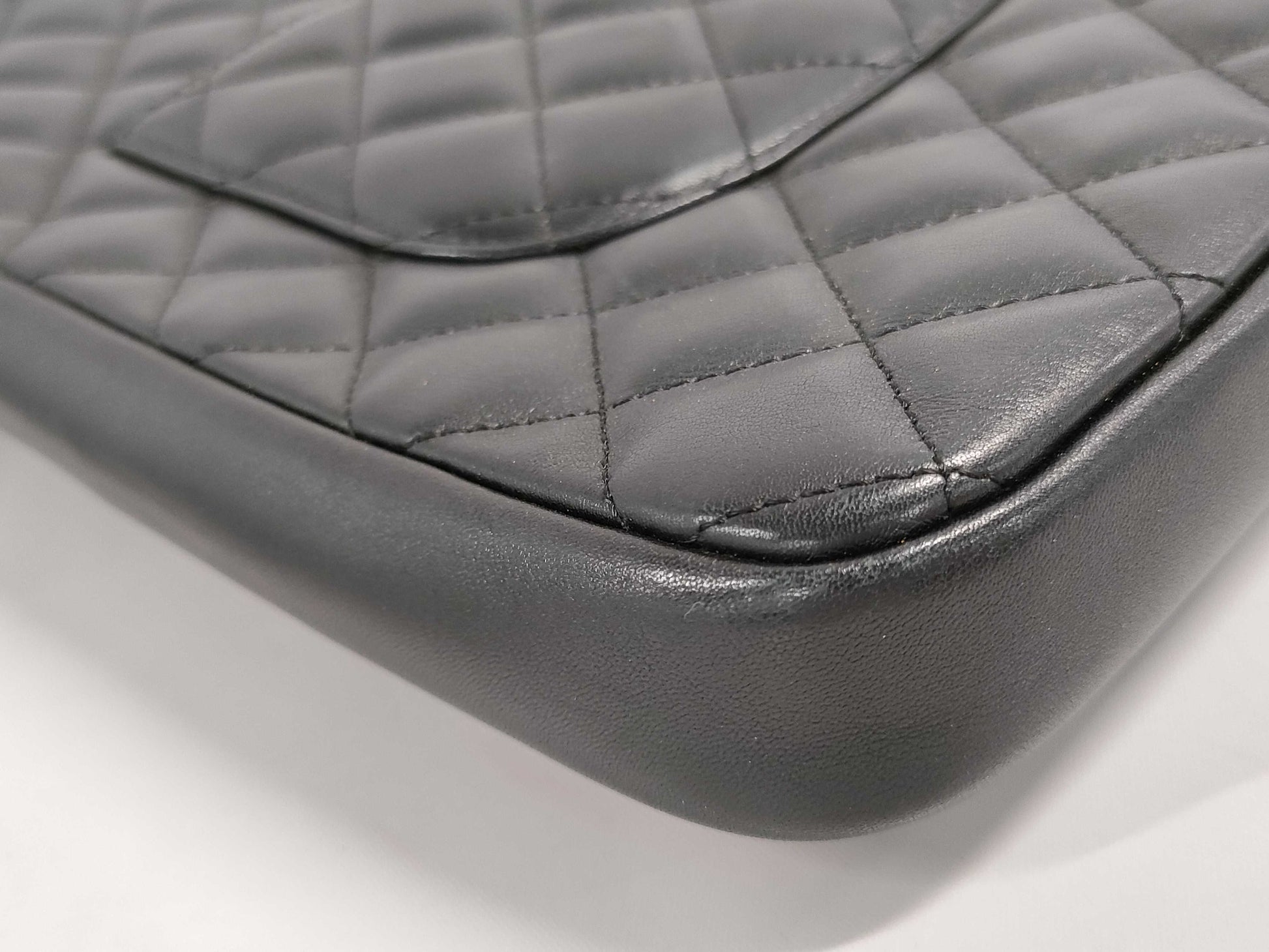 CHANEL Cambon Line Shoulder Bag, Black/White, W19cm, Shoulder Bag