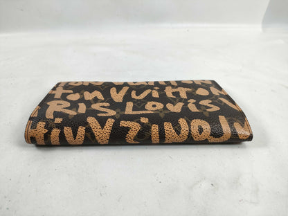 LOUIS VUITTON M92190 Monogram Graffiti Pochette Porte Monnaie Credit Long Wallet