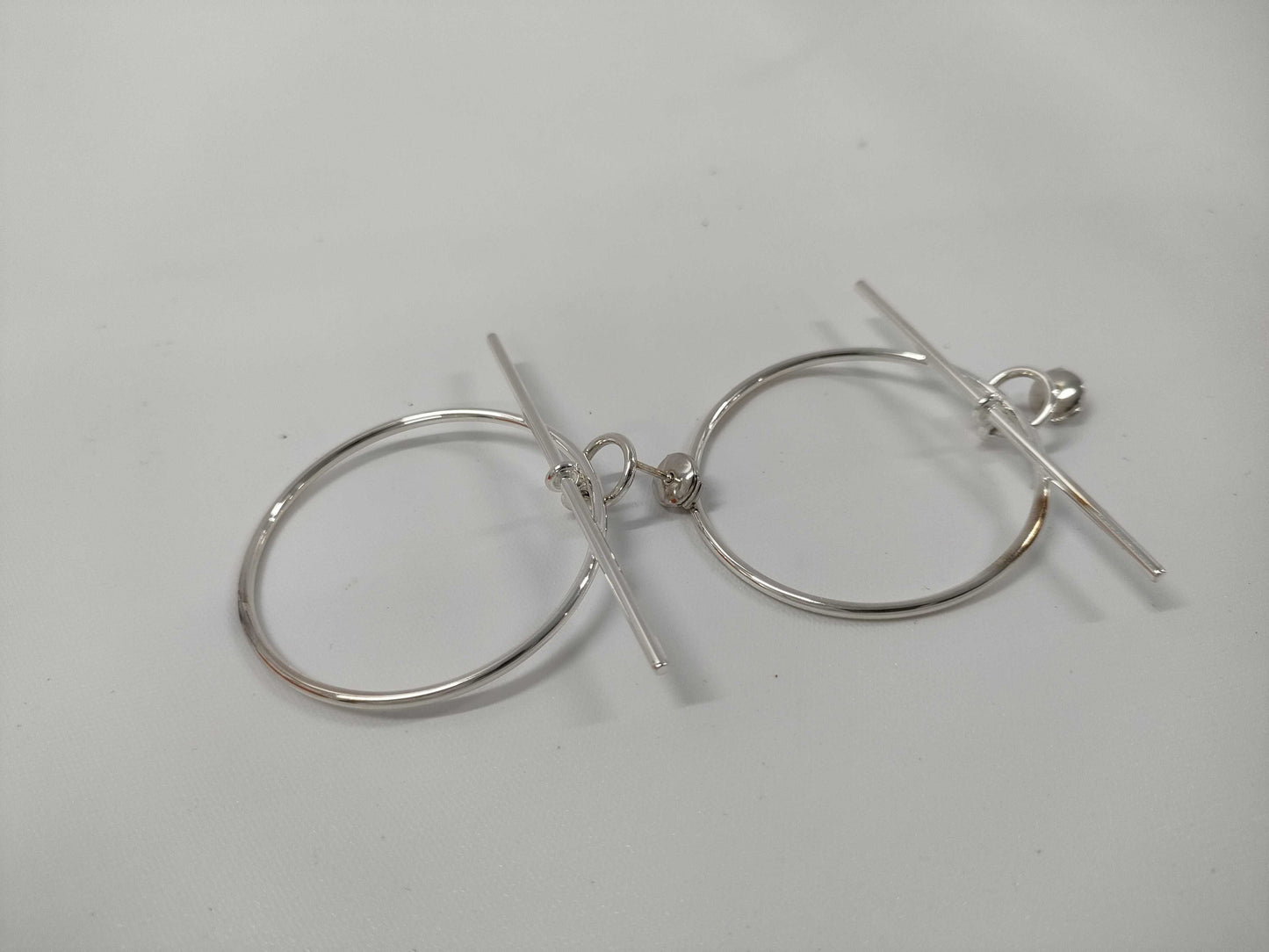 HERMES Loop MM Silver Earrings 25S009387 Earrings