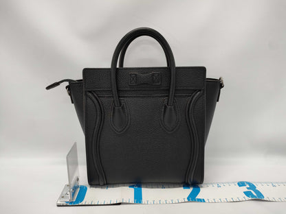 CELINE Luggage Bag Nano Shopper Black Handbag