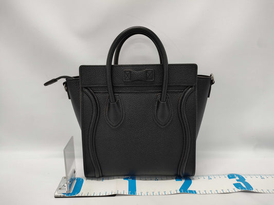 CELINE Luggage Bag Nano Shopper Black Handbag