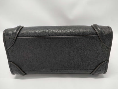 CELINE Luggage Bag Nano Shopper Black Handbag