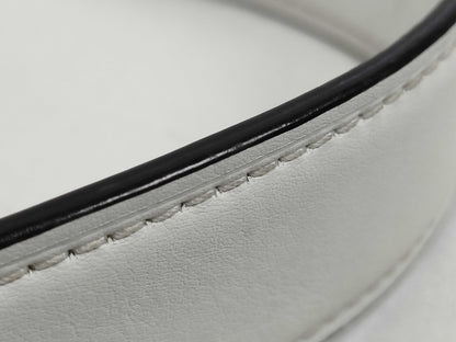 COACH Signature 2-Way Bag, PVC Leather, White, with Strap and Logo Charm, Handbag