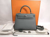 HERMES Kelly 25 Handbag in Gray