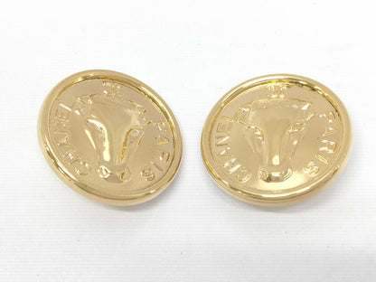 CHANEL Buffalo Earrings [CHANEL engraved]