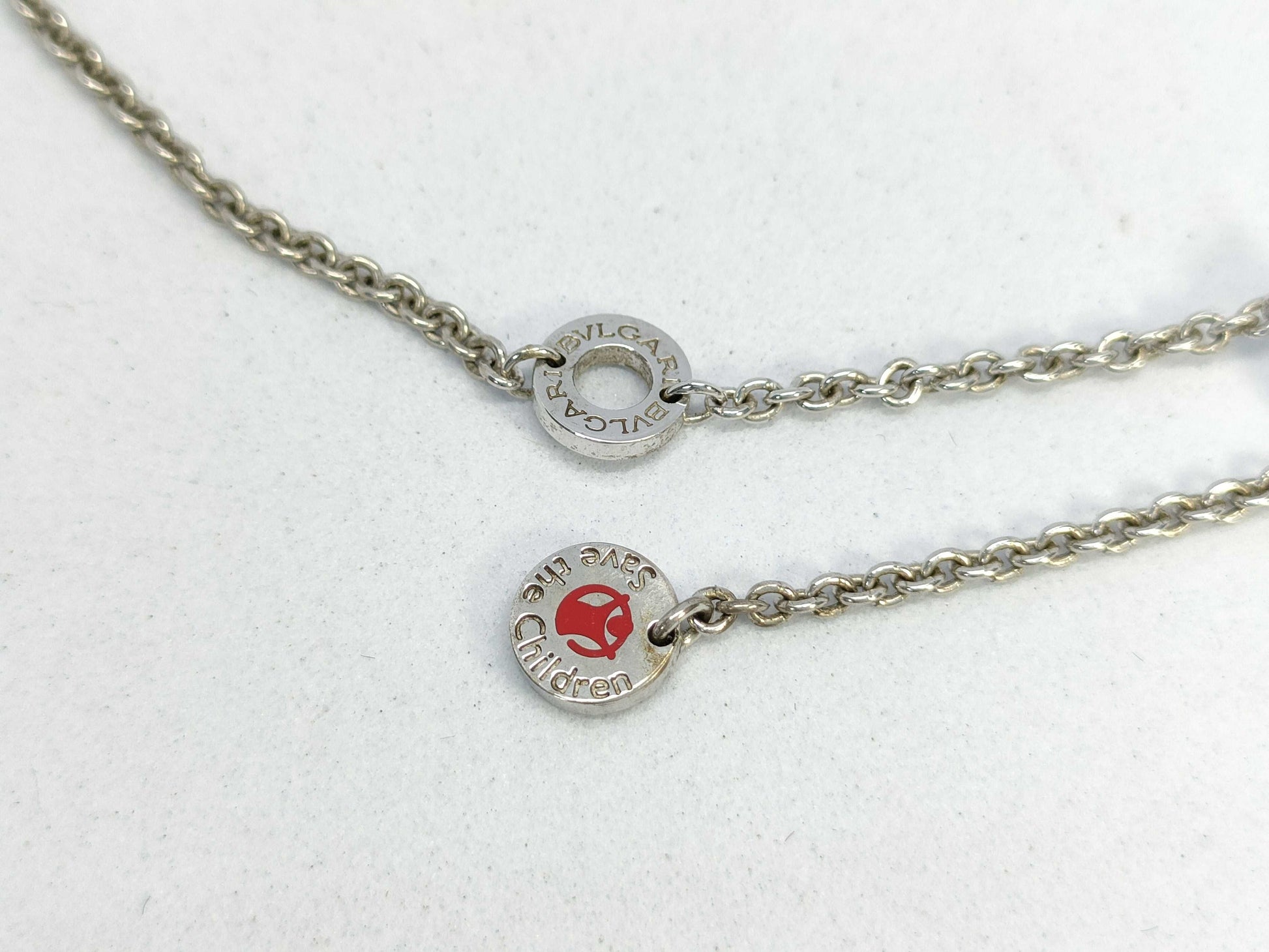 BVLGARI BVLGARI/BVLGARI BVLGARI/356910/Save the Children Necklace/SV925/Ag925/Approx. 7.7g/Ruby/Onyx/P6FR4X Necklace