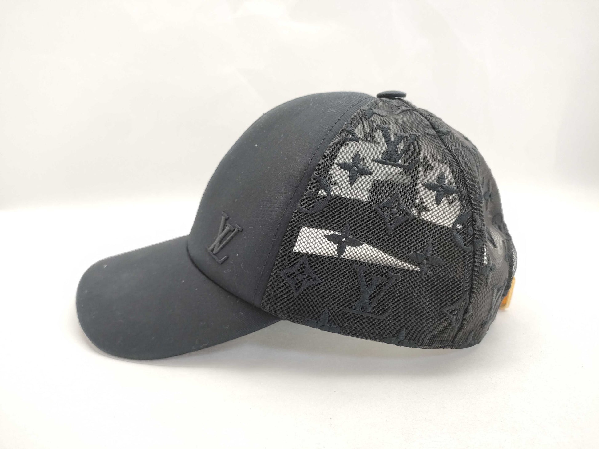 LOUIS VUITTON M77115 Baseball Monogram Mesh Cap WA2244 Cotton Black Other Accessories