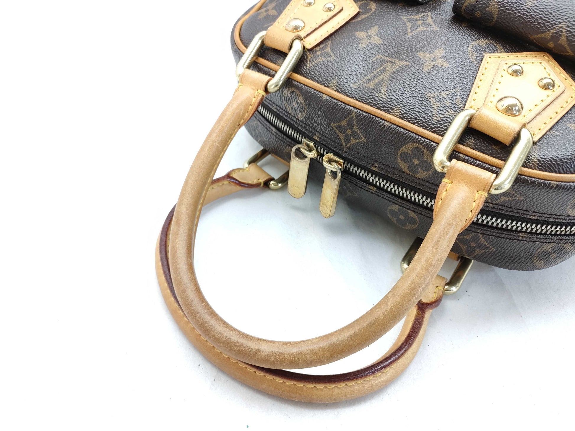 LOUIS VUITTON Monogram Manhattan PM M40026 VI0036 Brown Handbag