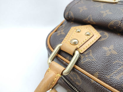 LOUIS VUITTON Monogram Manhattan PM M40026 VI0036 Brown Handbag