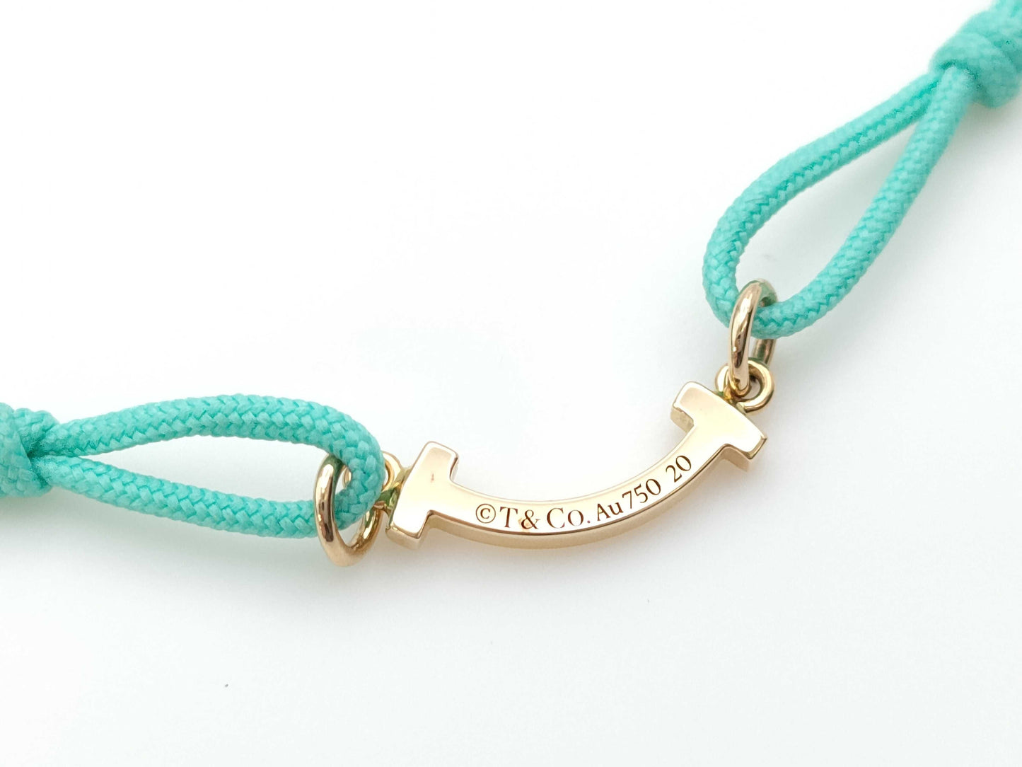 Tiffany & Co. T Smile Cord #20 Au750 0.8g Bracelet/Bangle 