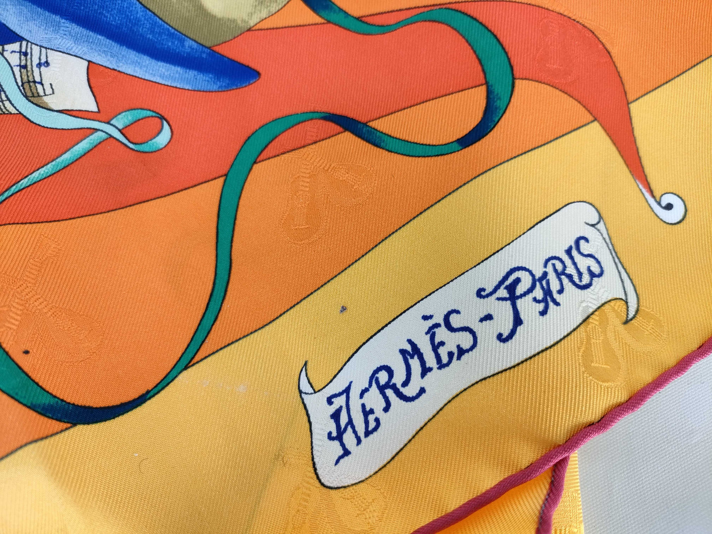 HERMES Carré Hermes Scarf Carré 90 LE CARNAVAL DE VENISE Venice Carnival Orange Other Accessories