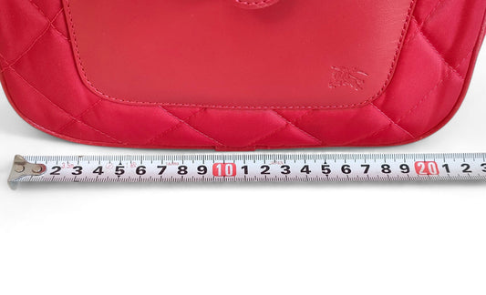 BURBERRY BURBERRY Red Mini Backpack with Nova Check Interior and Quilted Leather