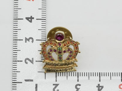 Colored Stone Multi Diamond K14 3.5g Brooch 