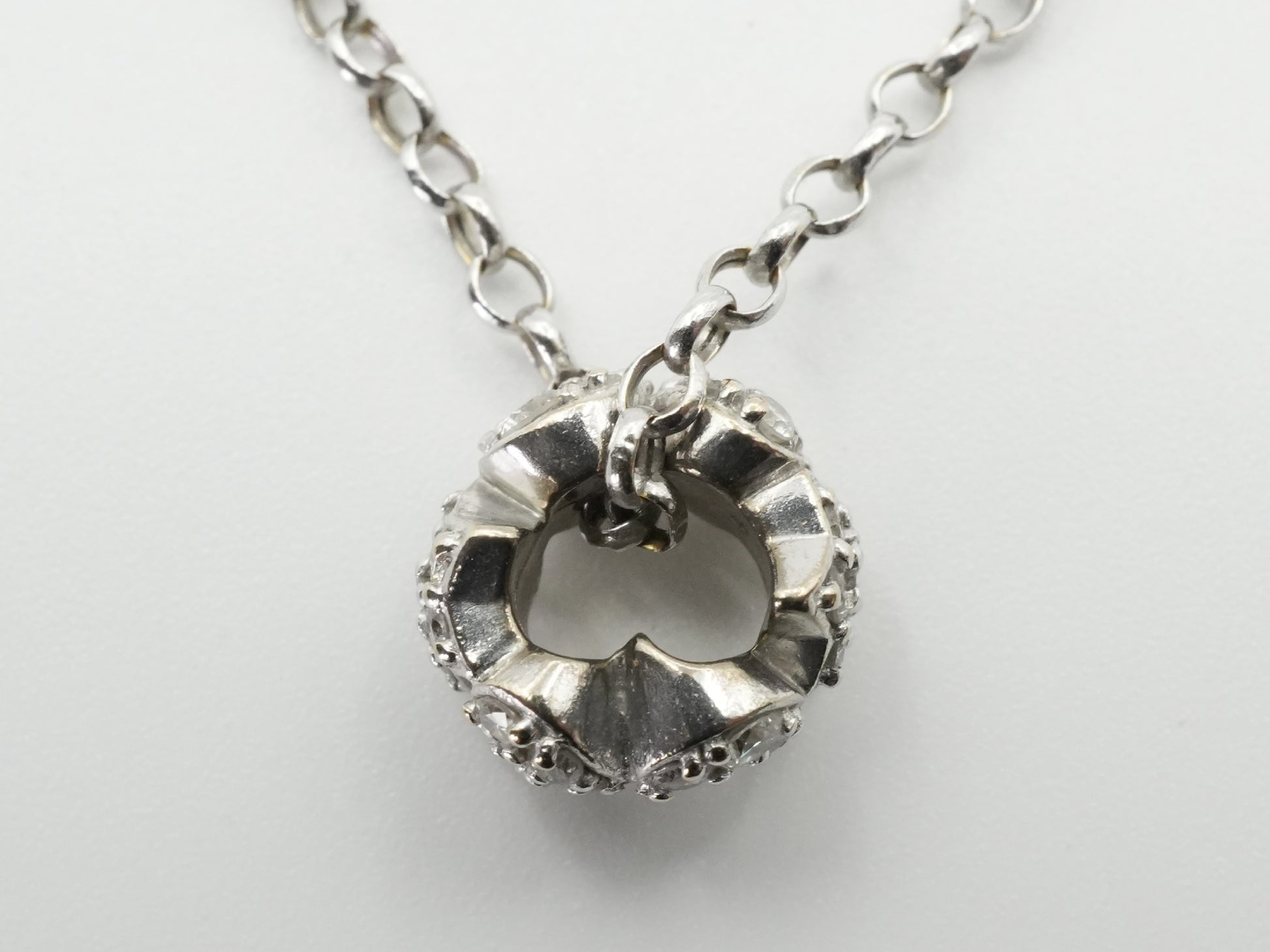 Ponte Vecchio D0.22ct K18WG/750 2.8g Necklace 