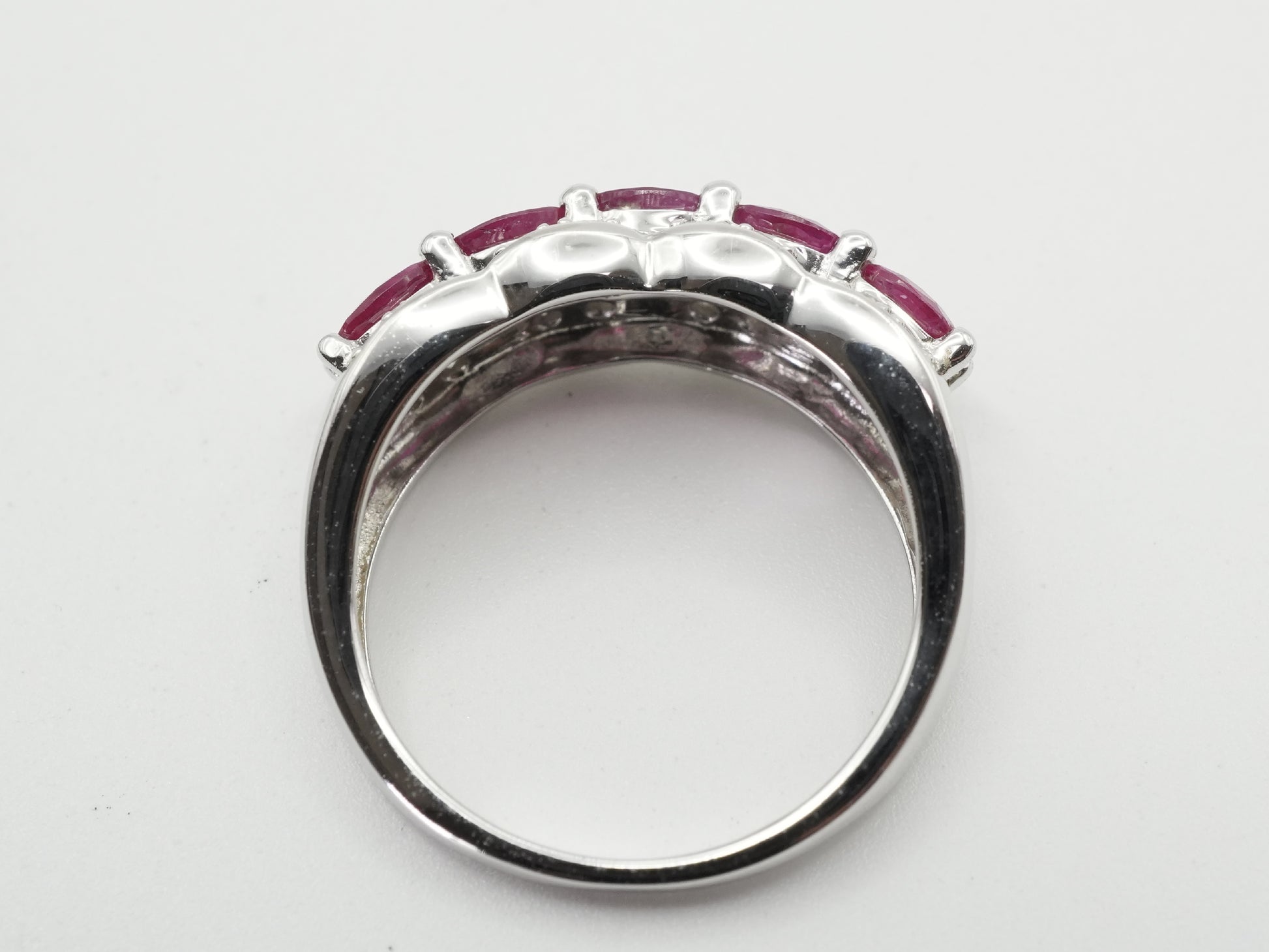 Ruby and Diamond 14K Gold Ring, 2.7g 