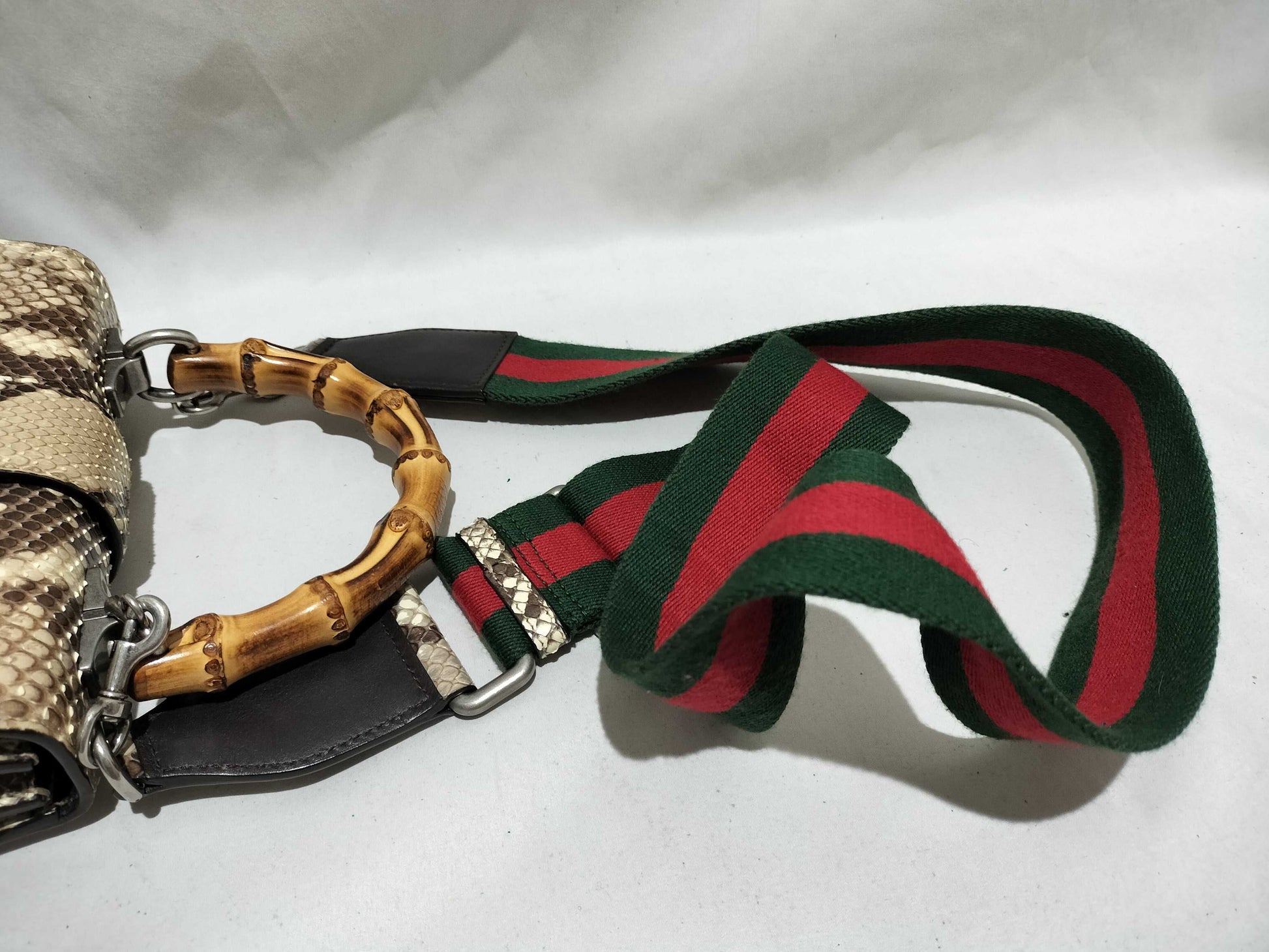 GUCCI GUCCI 523367 Bamboo Dionysus Handbag Python 2-Way Shoulder Bag