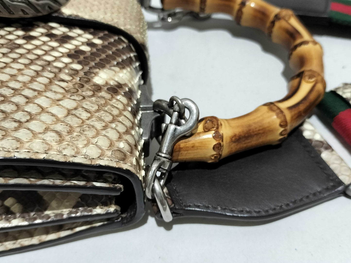 GUCCI GUCCI 523367 Bamboo Dionysus Handbag Python 2-Way Shoulder Bag