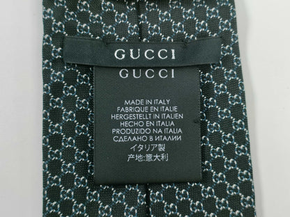 GUCCI GG Pattern Cupro Tie Black Tie