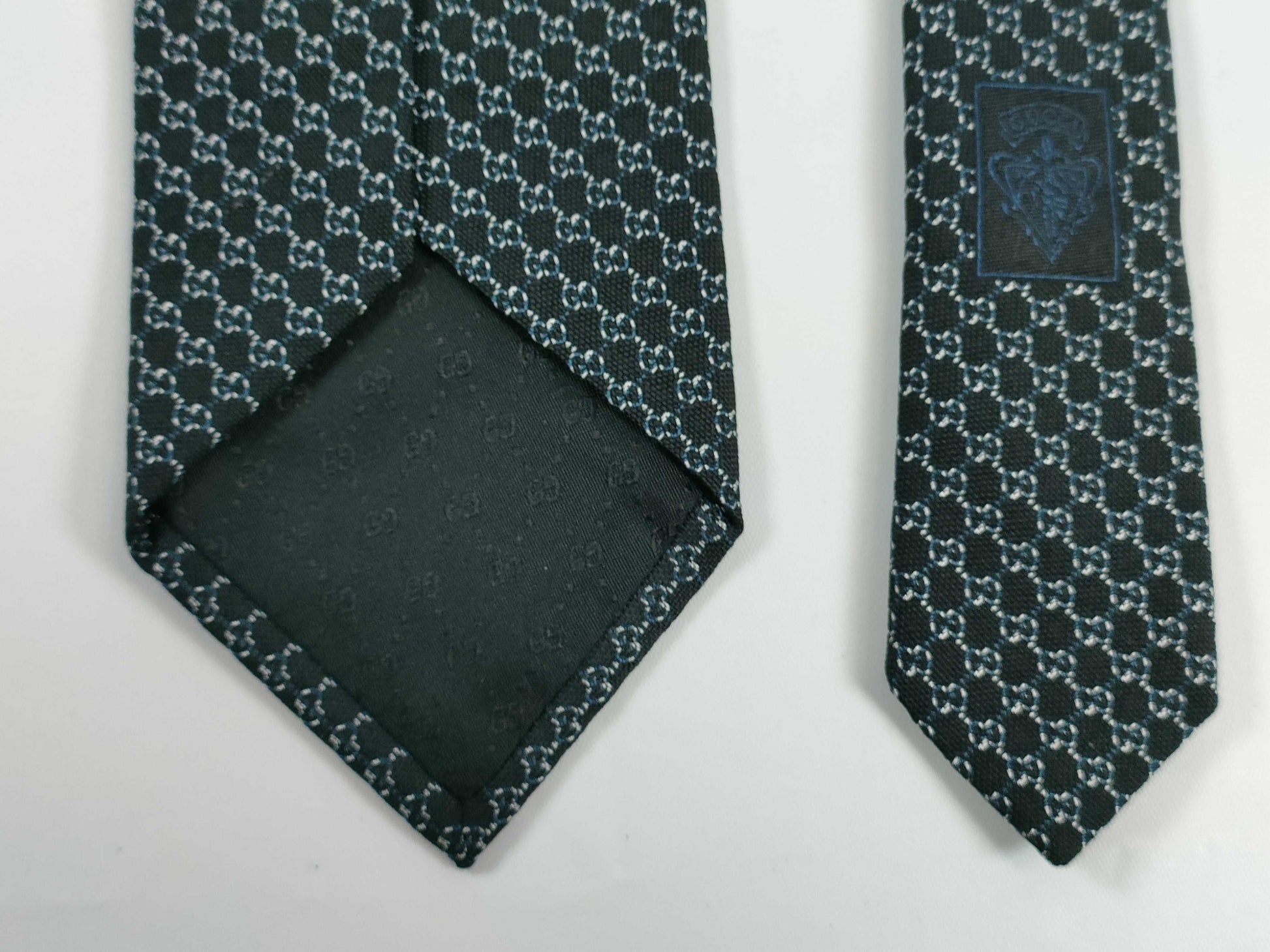 GUCCI GG Pattern Cupro Tie Black Tie