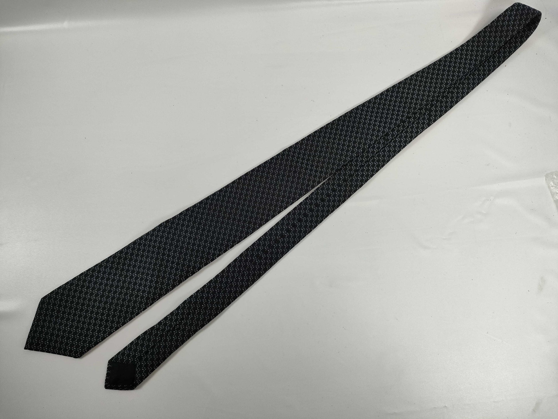 GUCCI GG Pattern Cupro Tie Black Tie
