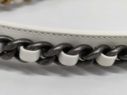 CHANEL 19 Bag White Lambskin Chain Shoulder Bag