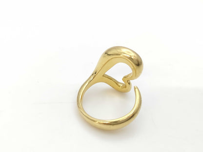 Tiffany & Co. Open Heart Yellow Gold 750 10.2g Ring 