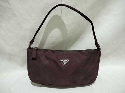 PRADA Nylon Prada Tessuto Pouch Purple