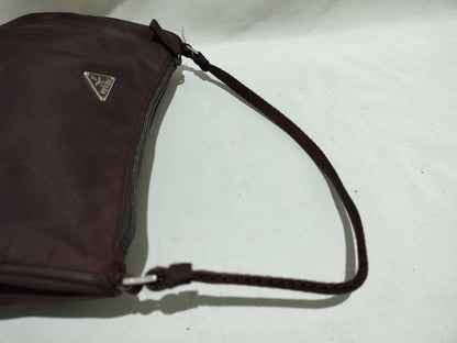 PRADA Nylon Prada Tessuto Pouch Purple