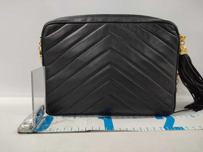 CHANEL Chevron Fringe Chain Shoulder Bag