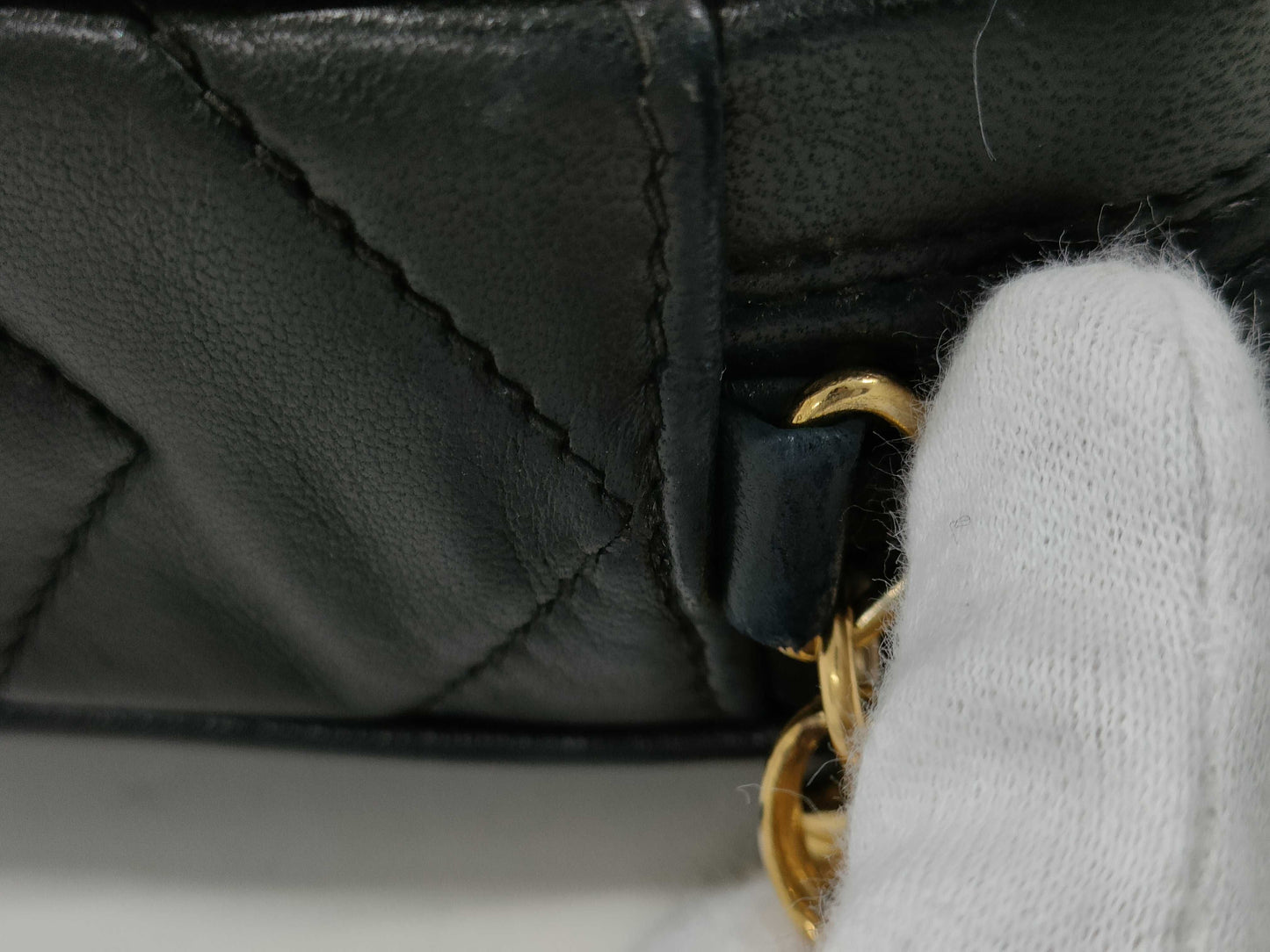 CHANEL Chevron Fringe Chain Shoulder Bag