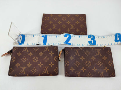 LOUIS VUITTON Monogram Pouch 3-Piece Set Pouch
