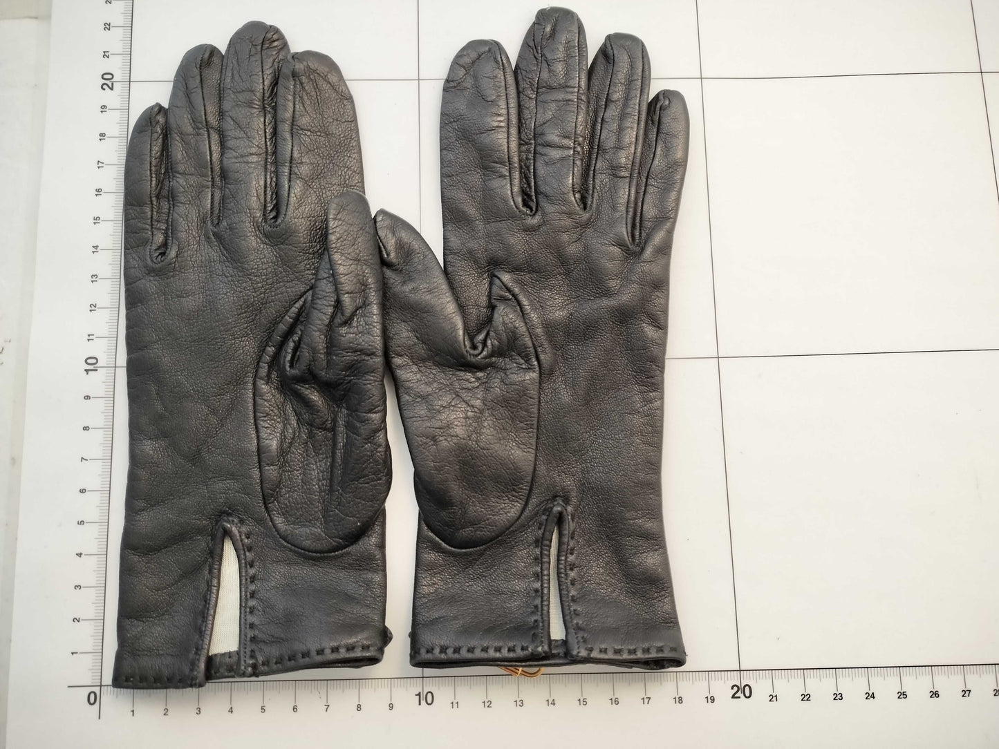 HERMES HERMES Jige Polido Charm Leather Black Gloves Other Accessories